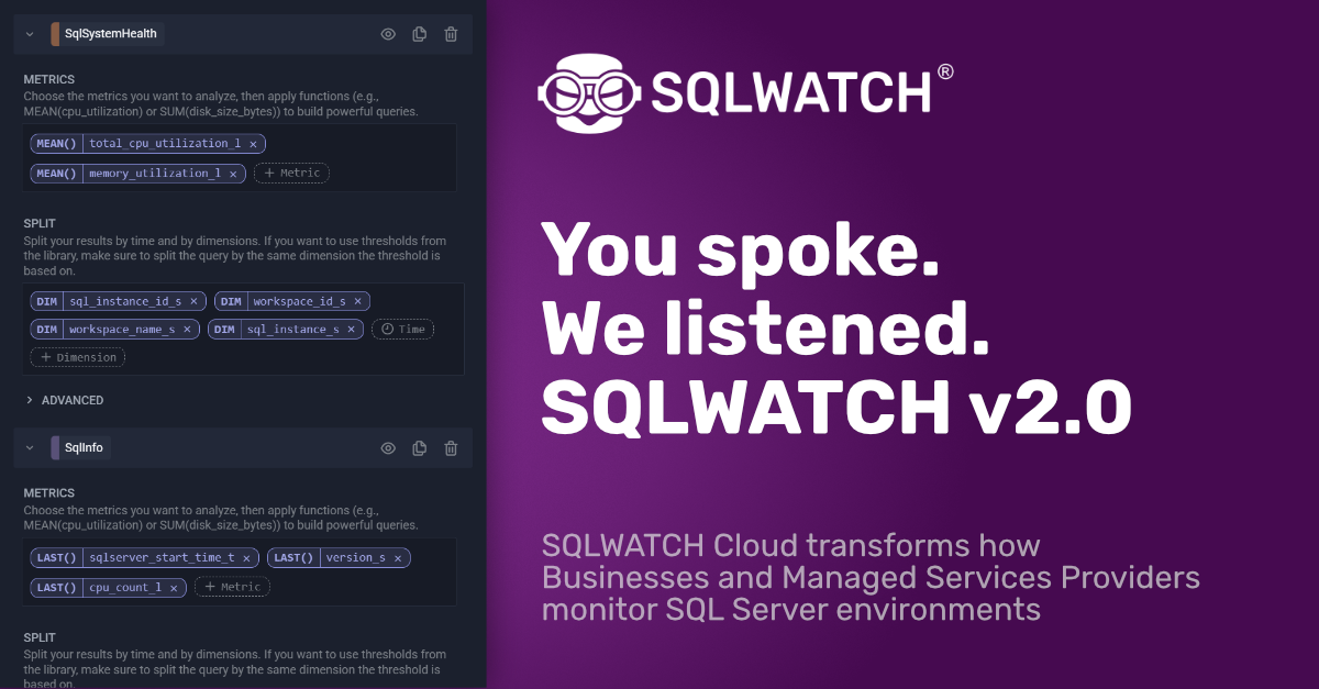SQLWATCH should feel like it was built just for you. Now it is.